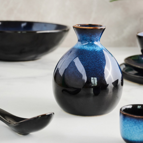 Stellar Blue Sake Bottle 360ml 3