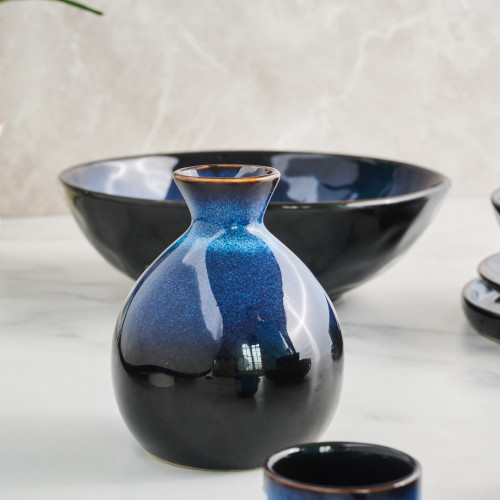 Stellar Blue Sake Bottle 360ml 4