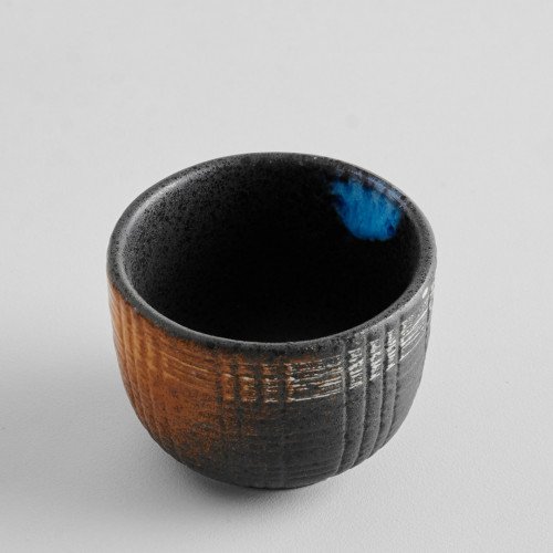 Dark Brown Fusion Sake Cup 50ml 2