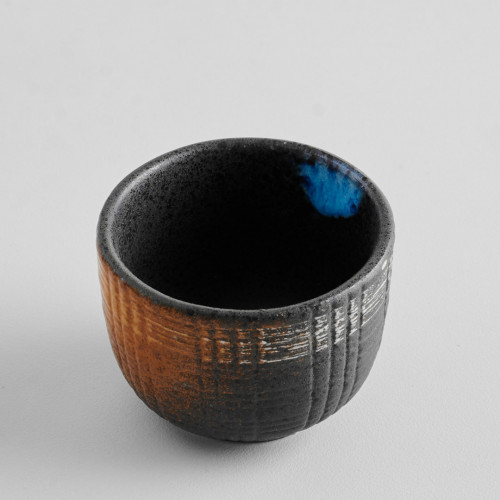 Dark Brown Fusion Sake Cup 50ml 2