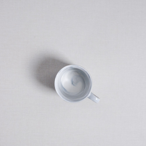 Marble Mug White with Handle 325ml 4
