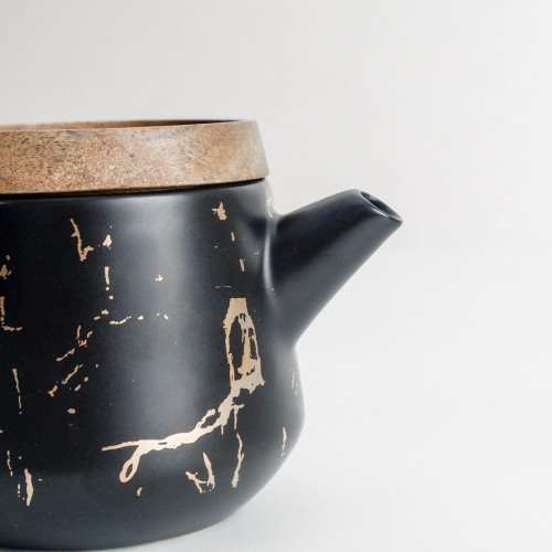 Duquet Teapot GS01 700ml Gold Splash Black 3