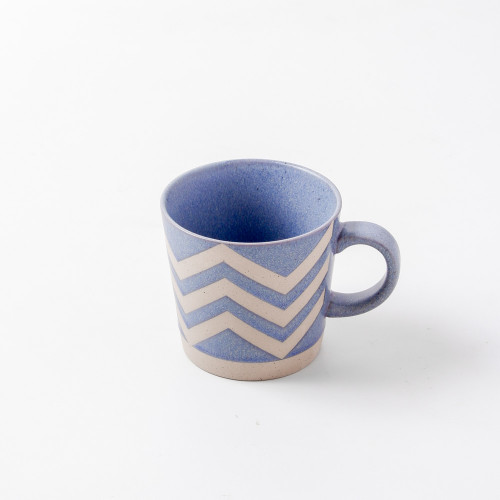 Hollie Patterned Mug 350ml - Wave Blue 2