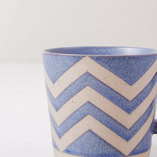 Hollie Patterned Mug 350ml - Wave Blue 4