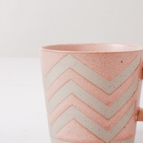 Hollie Patterned Mug 350ml - Wave Red 3