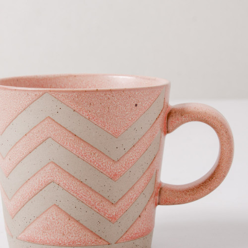 Hollie Patterned Mug 350ml - Wave Red 4