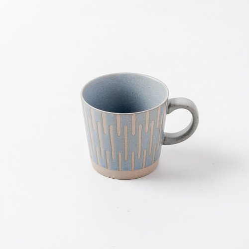 Hollie Patterned Mug 350ml - Stripe Green 2
