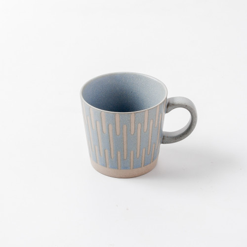 Hollie Patterned Mug 350ml - Stripe Green 2