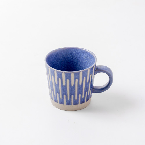 Hollie Patterned Mug 350ml - Stripe Blue 2