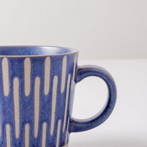 Hollie Patterned Mug 350ml - Stripe Blue 3