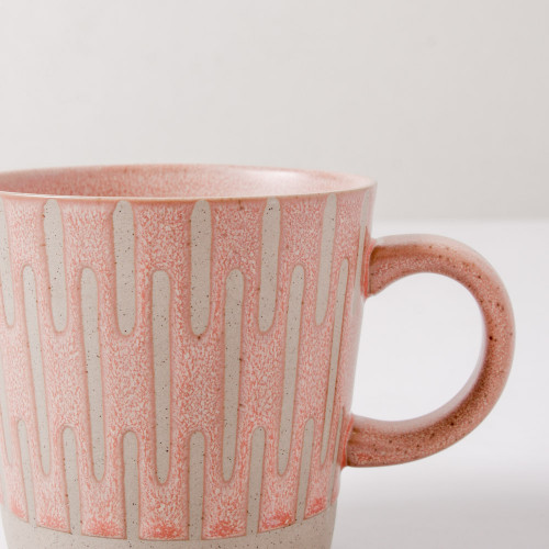 Hollie Patterned Mug 350ml - Stripe Red 3