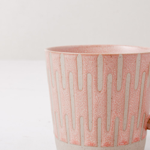 Hollie Patterned Mug 350ml - Stripe Red 4