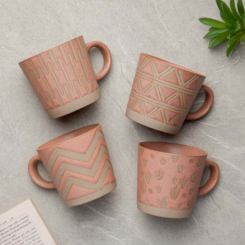 Hollie Patterned Mug 350ml - Stripe Red 8