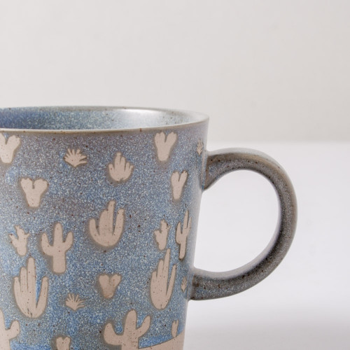 Hollie Patterned Mug 350ml - Cactus Green 3