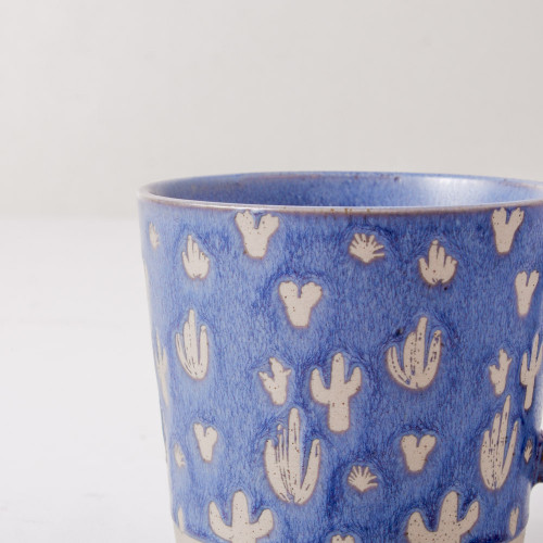 Hollie Patterned Mug 350ml - Cactus Blue 5