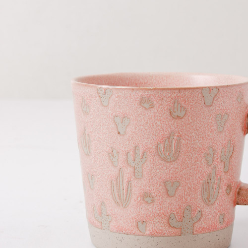Hollie Patterned Mug 350ml - Cactus Red 4