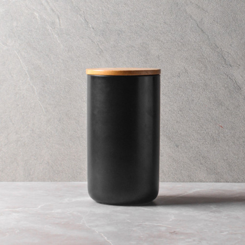 Han Tsutsu-Gata 225ml Teacup - Black Raku 12