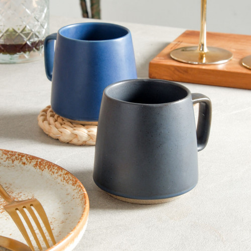 Monolith Pottery Mug 325ml - Solid Blue 5