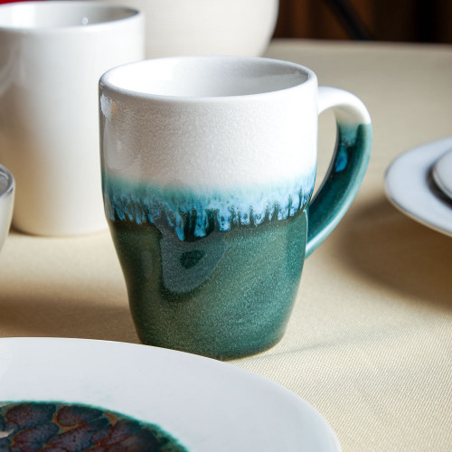 Shoreline Dark Green Squeezed Mug With Handle 340ml 4