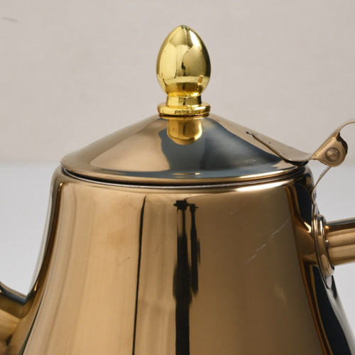 Stainless Steel Flower Teapot with Filter 1L - Gold 4