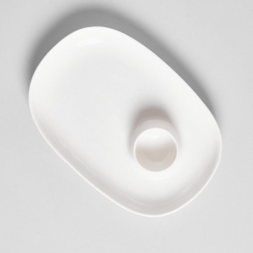 Ora White Egg Plate 20.5 x 14.5cm 2