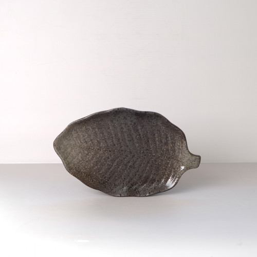 Dark Shaded Leaf Shape Salad Plate 8"
