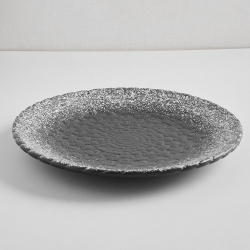 Black Kemuri Textured Dinner Plate 10" 2