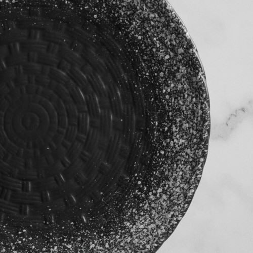 Black Kemuri Textured Dinner Plate 10" 3