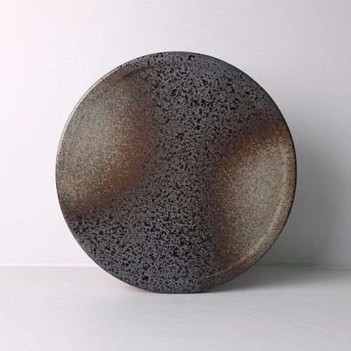 Dark Shaded Flat Dinner Plate 10"