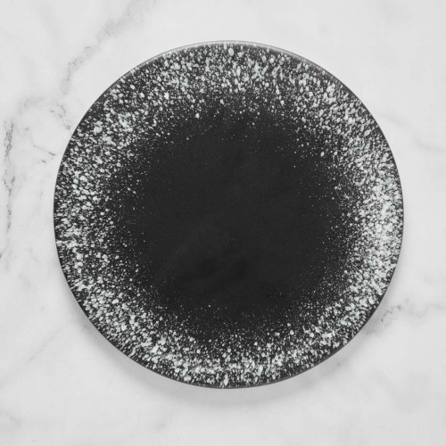 Black Kemuri Flat Dinner Plate 10"