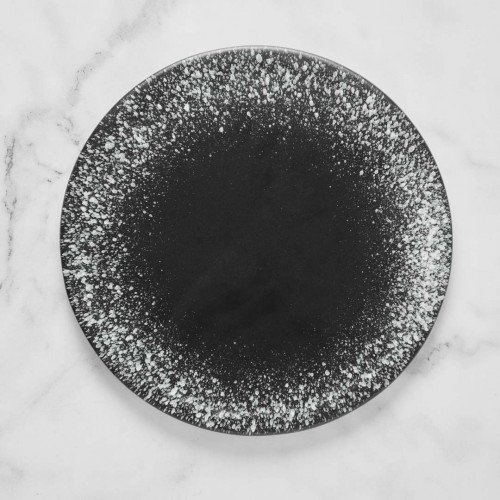 Black Kemuri Flat Dinner Plate 10"