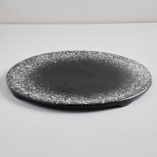 Black Kemuri Flat Dinner Plate 10" 4