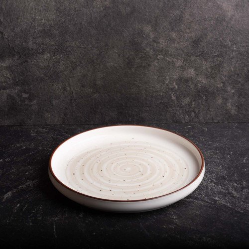 White Ripples Gray Salad Plate 8" 2