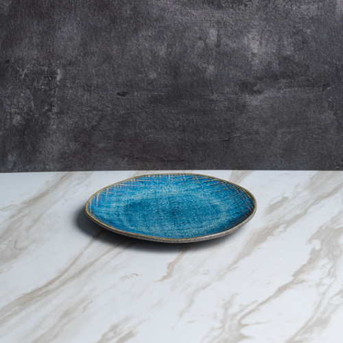 Cerulean Shade Uneven Salad Plate 7" 2