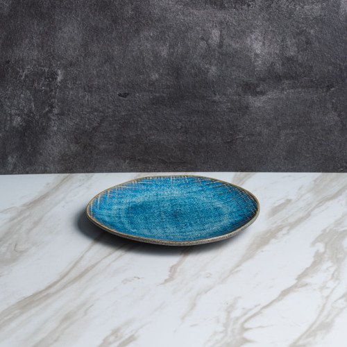 Cerulean Shade Uneven Salad Plate 7" 2