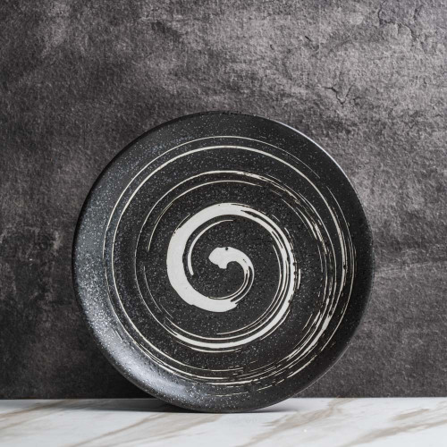 Vanity Black Salad Plate 8"