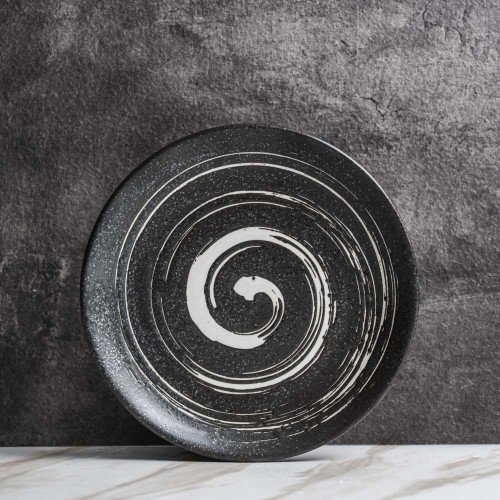 Vanity Black Salad Plate 8"