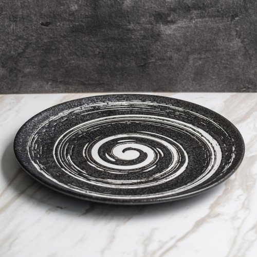 Vanity Black Dinner Plate 10" 2