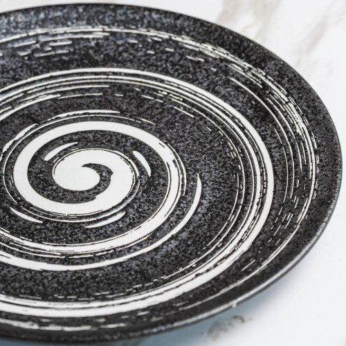 Vanity Black Dinner Plate 10" 3