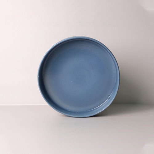 Blue Solitude High-Rim Plate 5"
