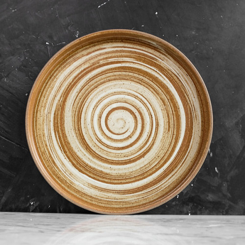 Sandblasted Brown Dinner Plate 10"