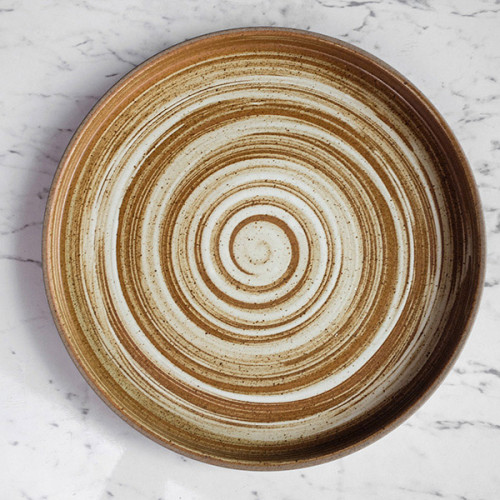 Sandblasted Brown Dinner Plate 10" 3