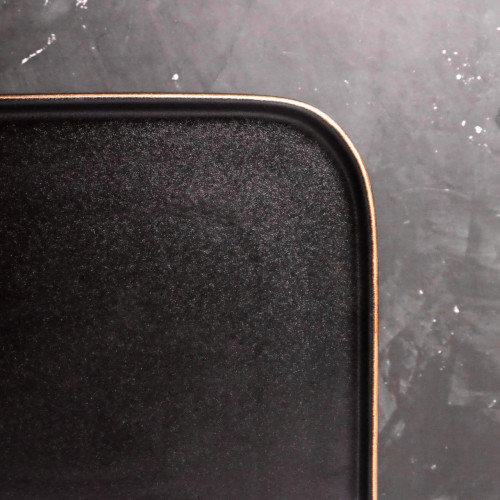 Black Clarity Square Salad Plate 8" 2