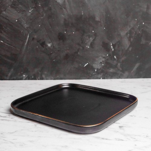 Black Clarity Square Salad Plate 8" 3