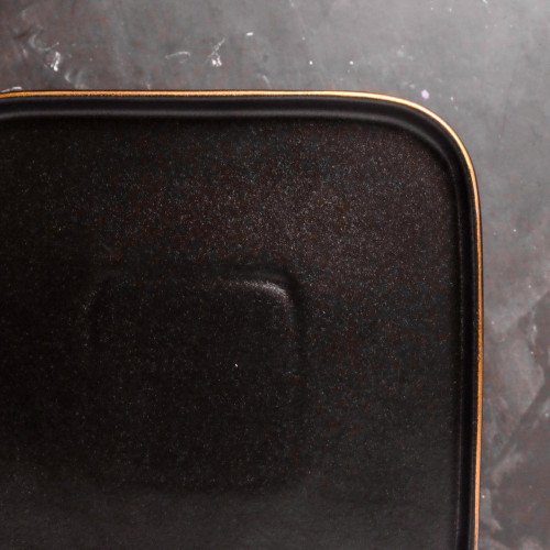 Black Clarity Square Dinner Plate 10" 4