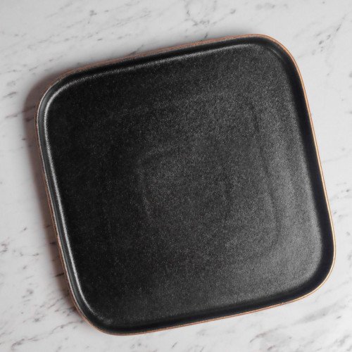 Black Clarity Square Dinner Plate 10" 5