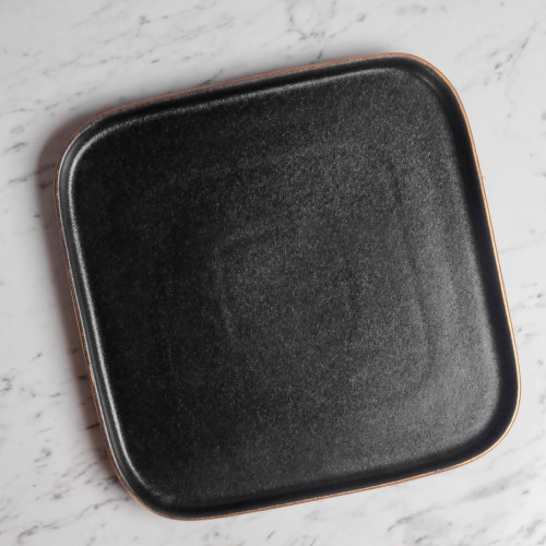Black Clarity Square Dinner Plate 10" 5