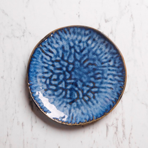 Blue Veins Round Salad Plate 8" 3