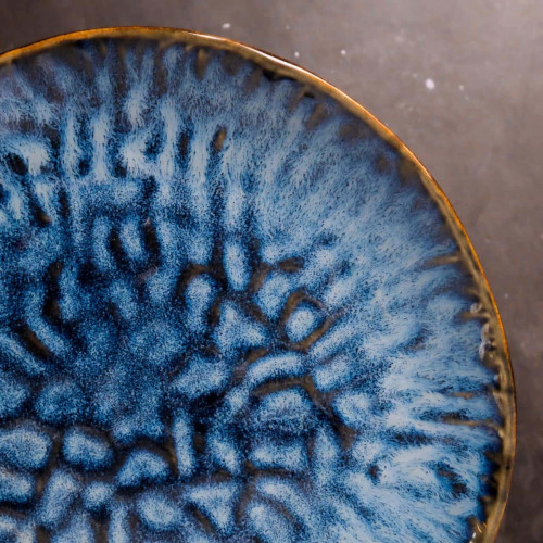 Blue Veins Round Salad Plate 8" 4
