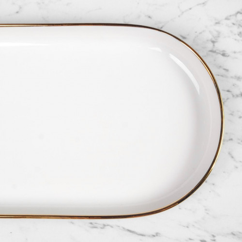 Viridian Green Long Platter 12" 2